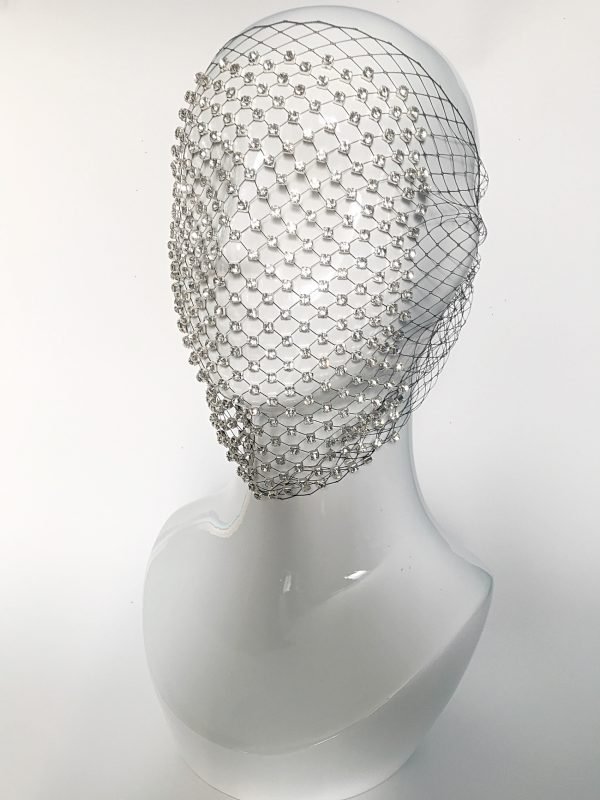 Birdcage Face Mask Ilaria, Crystal Veil Mask – GetMan Jewelry